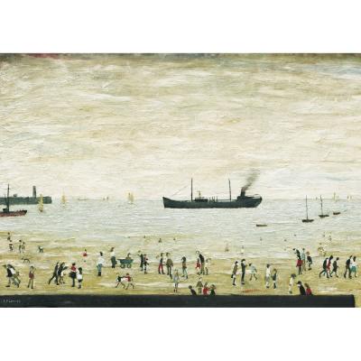 Waiting for the Tide - Lowry Postcard